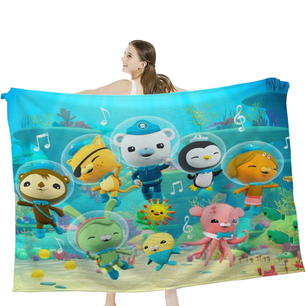 

Octonauts Kids Kwazii Ocean Adventure Captain Barnacles Throw Blanket Airplane Travel Decoration Soft Warm Bedspread