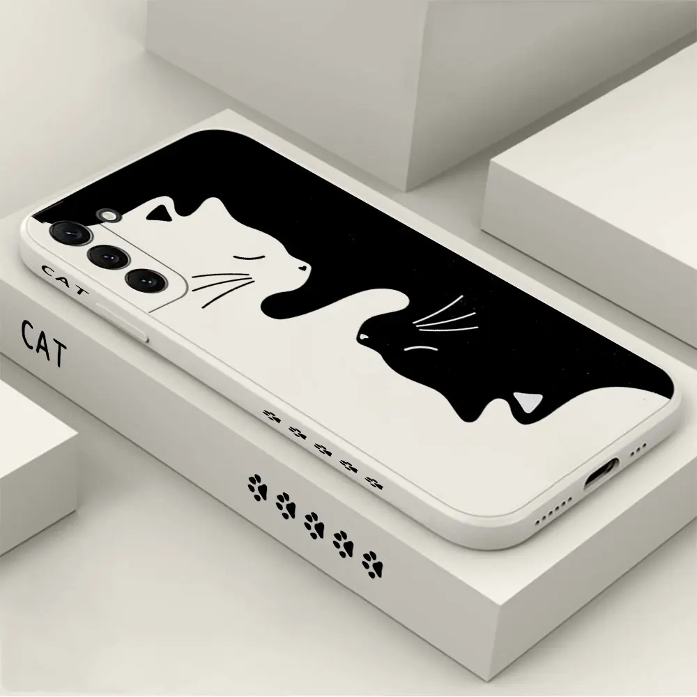 

Hug Kitten Phone Case For Samsung Galaxy S23 S22 S21 S20 FE Ultra 5G S11 S11E S10 S10E S9 Plus Lite Cover Funda Cqoue Shell Capa