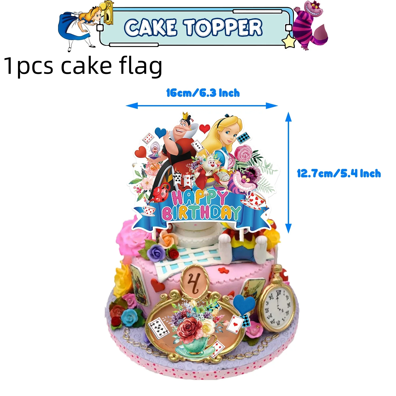 

Принцесса Алиса в стране чудес, день рождения, фотообои, украшения, тарелка, чашка, воздушные шары, Подарочная коробка, декорация для девочек, детский праздник