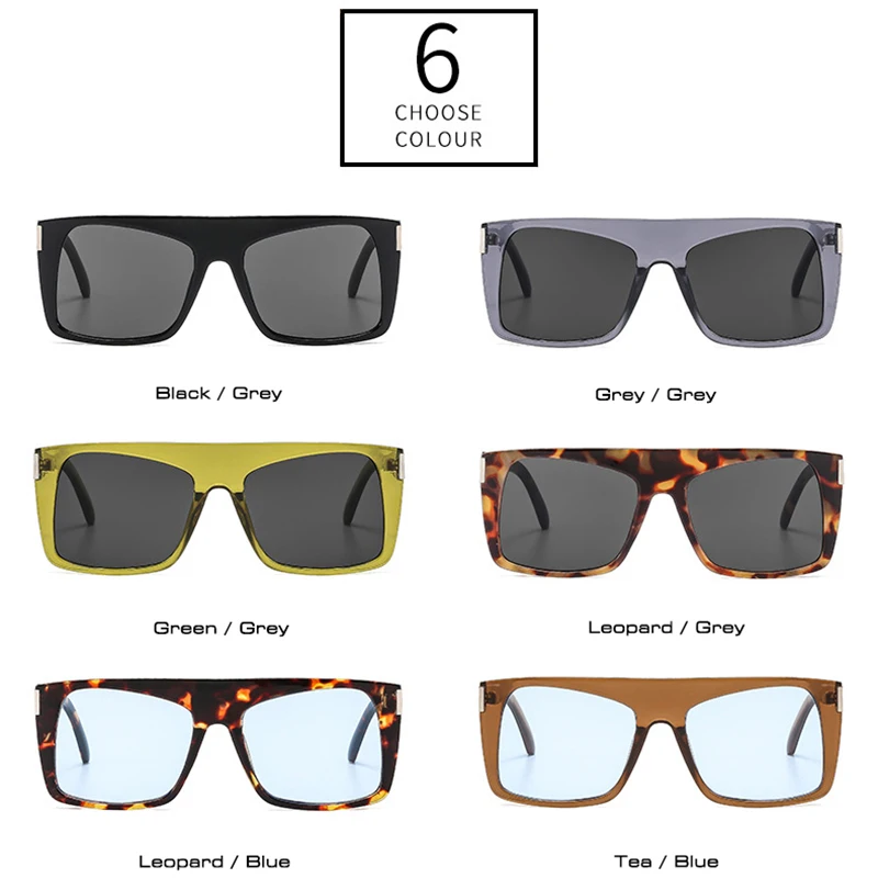 Мужские ретро-очки с квадратными зеркальными заклепками UV400