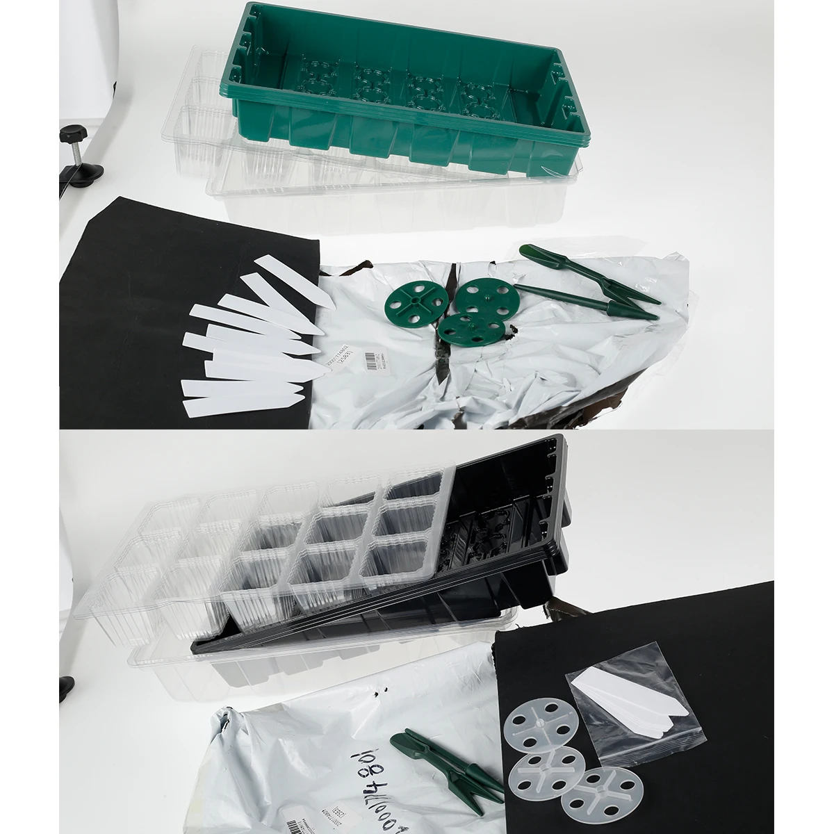 

3 шт., пластиковые подносы для рассады с прозрачной крышкой и отверстиями