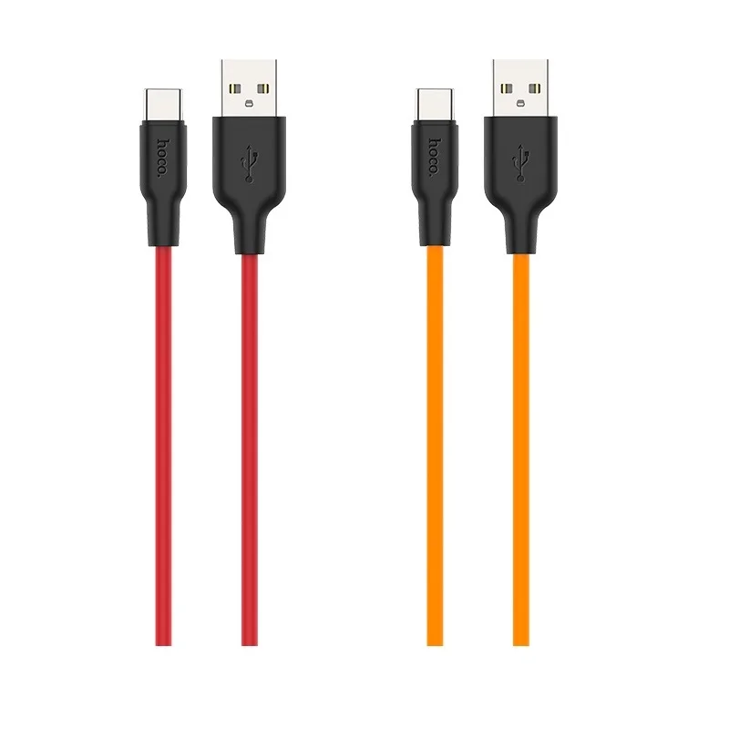 Дата-кабель USB 3 0A для Type-C Hoco X21 Plus силикон 1м | Мобильные телефоны и аксессуары