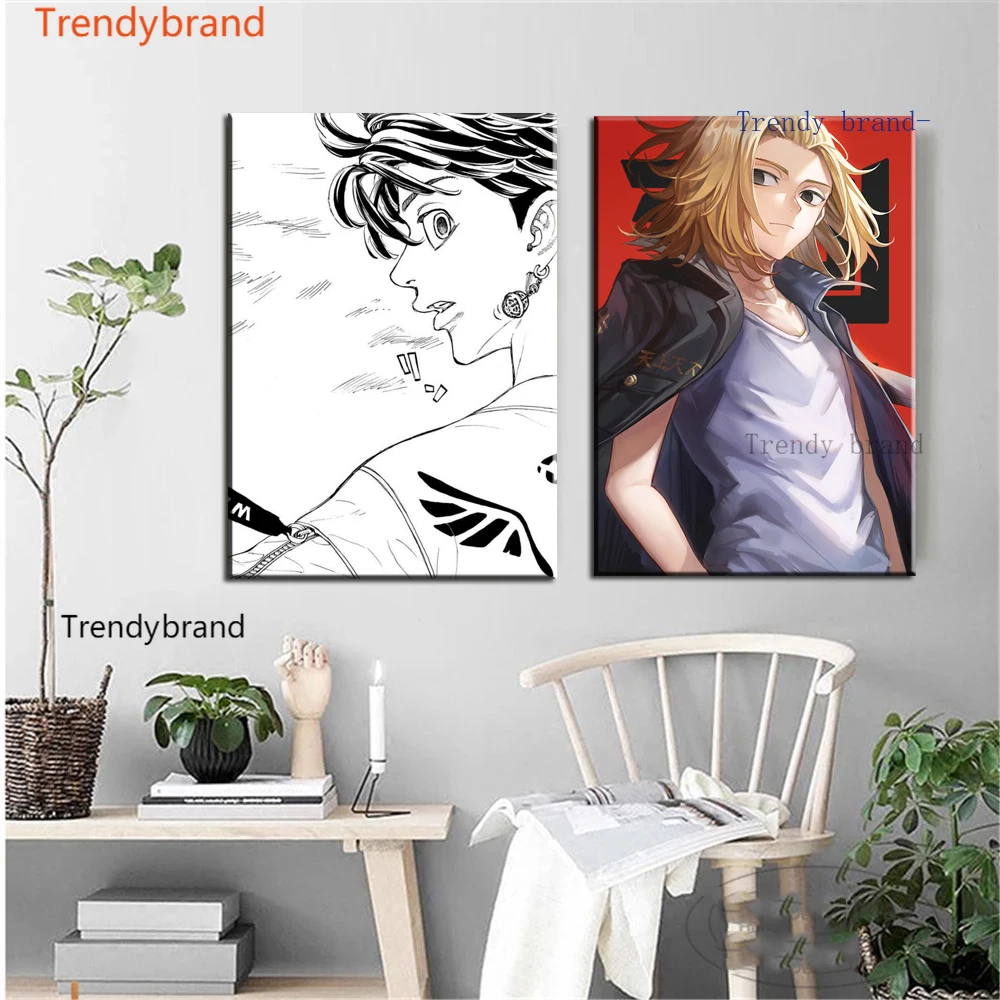 

Popular Japanese Animation Canvas Painting Art Nordic Posters and Prints Wall Pictures for Living Room Decoration Frameless