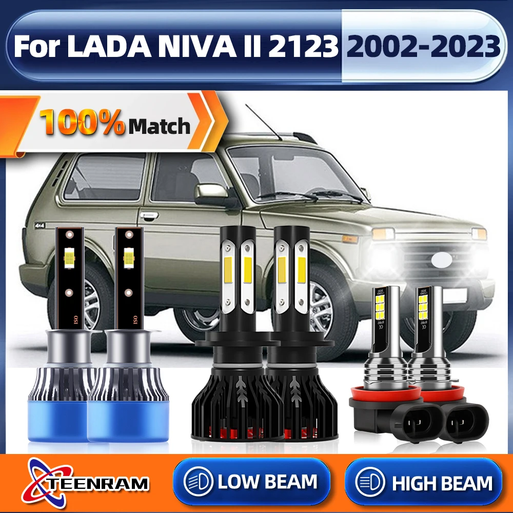 

H1 H7 автомобильные светодиодный фары дальнего и ближнего света Автомобильные фары 60000LM H11 Противотуманные фары для LADA NIVA II 2123 2002-2019 2020 2021 2022 2023