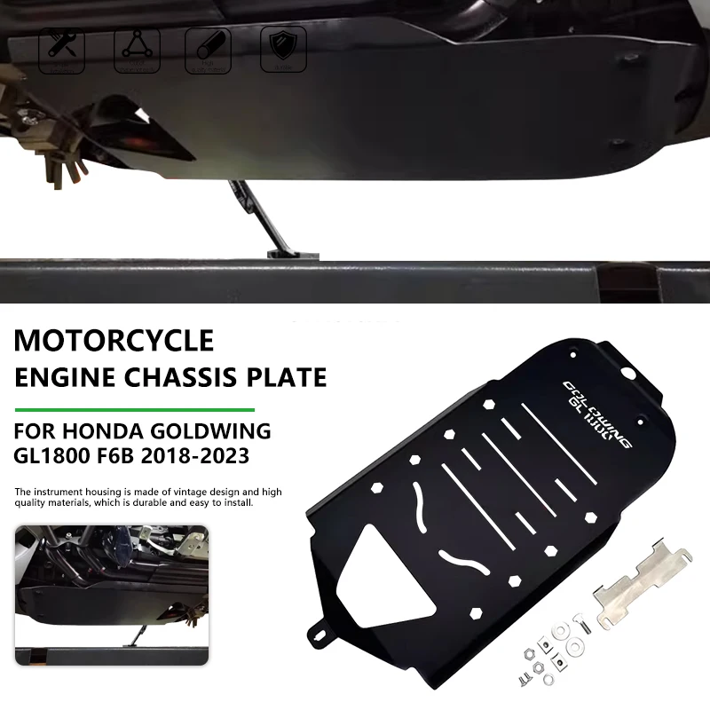 

Motorcycle for Honda Goldwing GL1800 GL 1800 F6B 2018 2019 2020 2021 2022 2023 Engine Protection Board Chassis Armor Plate Black