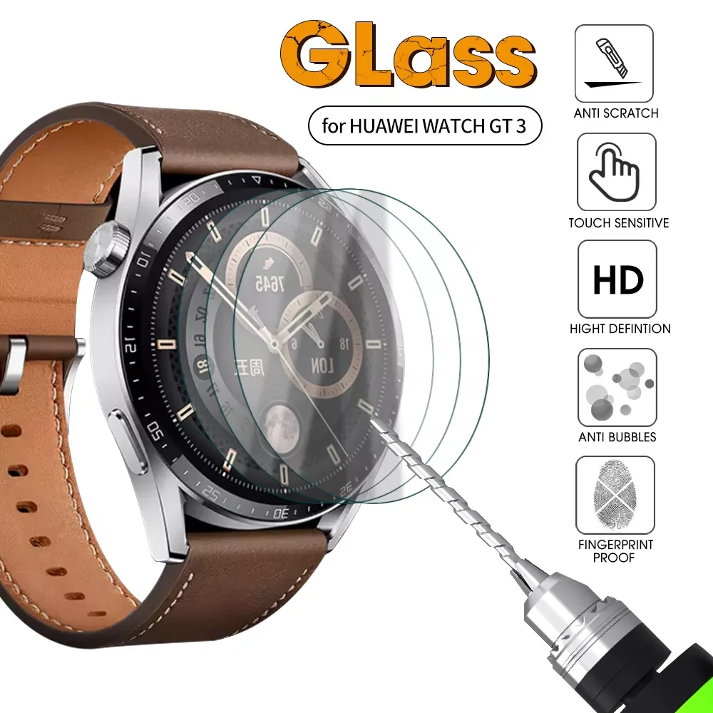 

Защита экрана для Huawei Watch GT 3 46 мм, прозрачное закаленное стекло HD, защитная пленка для смарт-часов GT3, аксессуары для умных часов