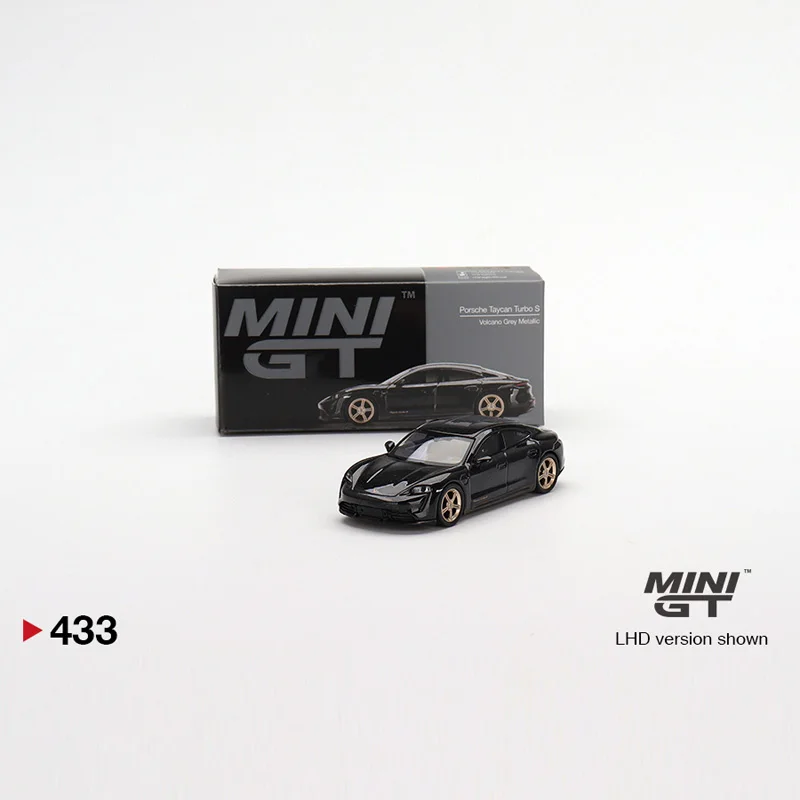 Фото MINI GT 1:64 Taycan Taycan Turbo S Porsche, литая под давлением миниатюрная модель из сплава, украшение для взрослых, игрушка для мальчика, детский праздничный подарок №1