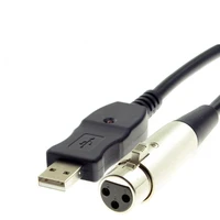 10ft 3m usb mic link cable usb male to 3 pin xlr female cable cord adapter microphone link