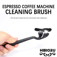coffee machine cleaning brush replaceable head coffee machine cleaning brush coffee grinder cleaning tool washing powder