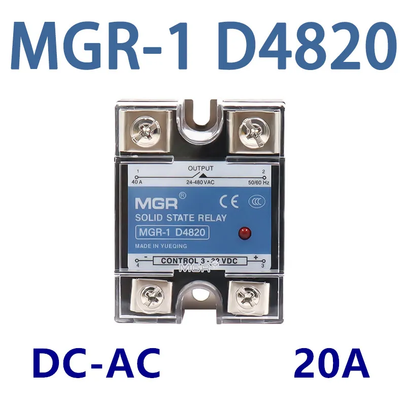 SSR-10DA SSR-25DA SSR-40/60/80/90/100DA Твердотельное реле SSR DC-AC Вход 3-32 В DC Нагрузка 24-480