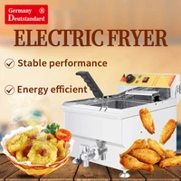 electric deep fryer 17l single cylinder potato chips frying machine stainless steel electric chicken fryer kitchen appliance
