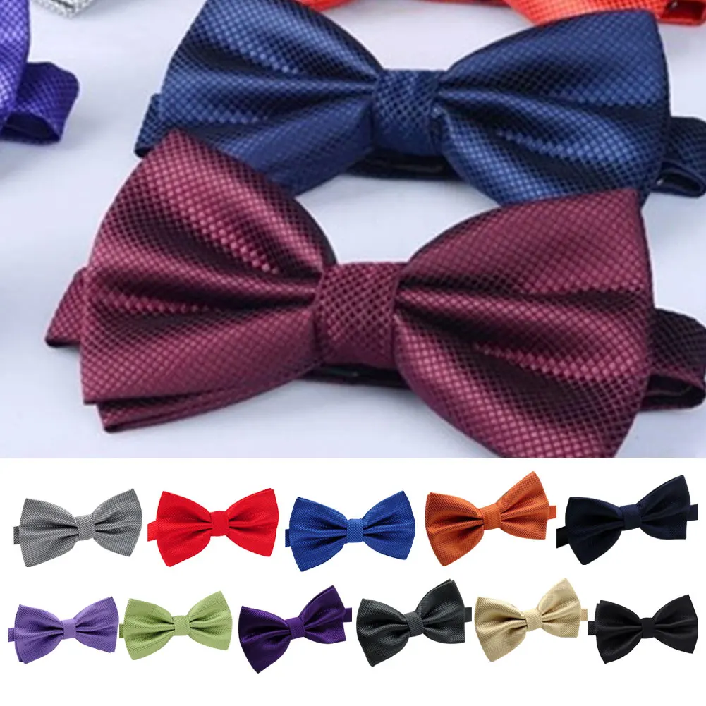 

Men Fashion Solid Bowtie Wedding Butterfly Bow Tie Novelty Tuxedo Adjustable Necktie Glittery