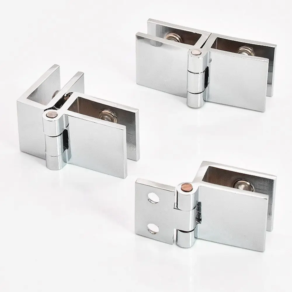 Двусторонний зажим 90 180 градусов простой в установке стеклянный Цинковый