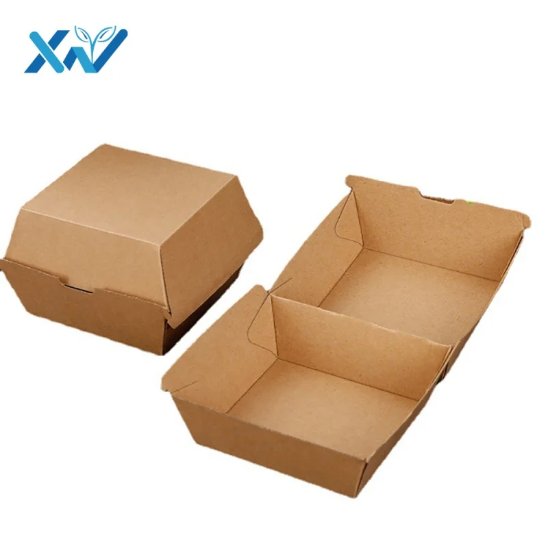 

Customized containers chicken nuggets box disposable French fries chips paper box fast food packaging