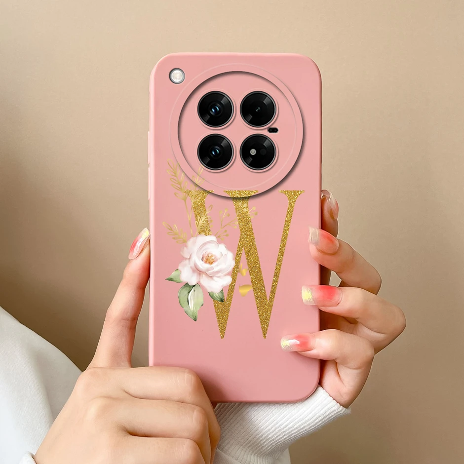 Чехол для телефона Infinix Zero 40 4G 5G Art Flower 26 букв силиконовый мягкий чехол Zero40