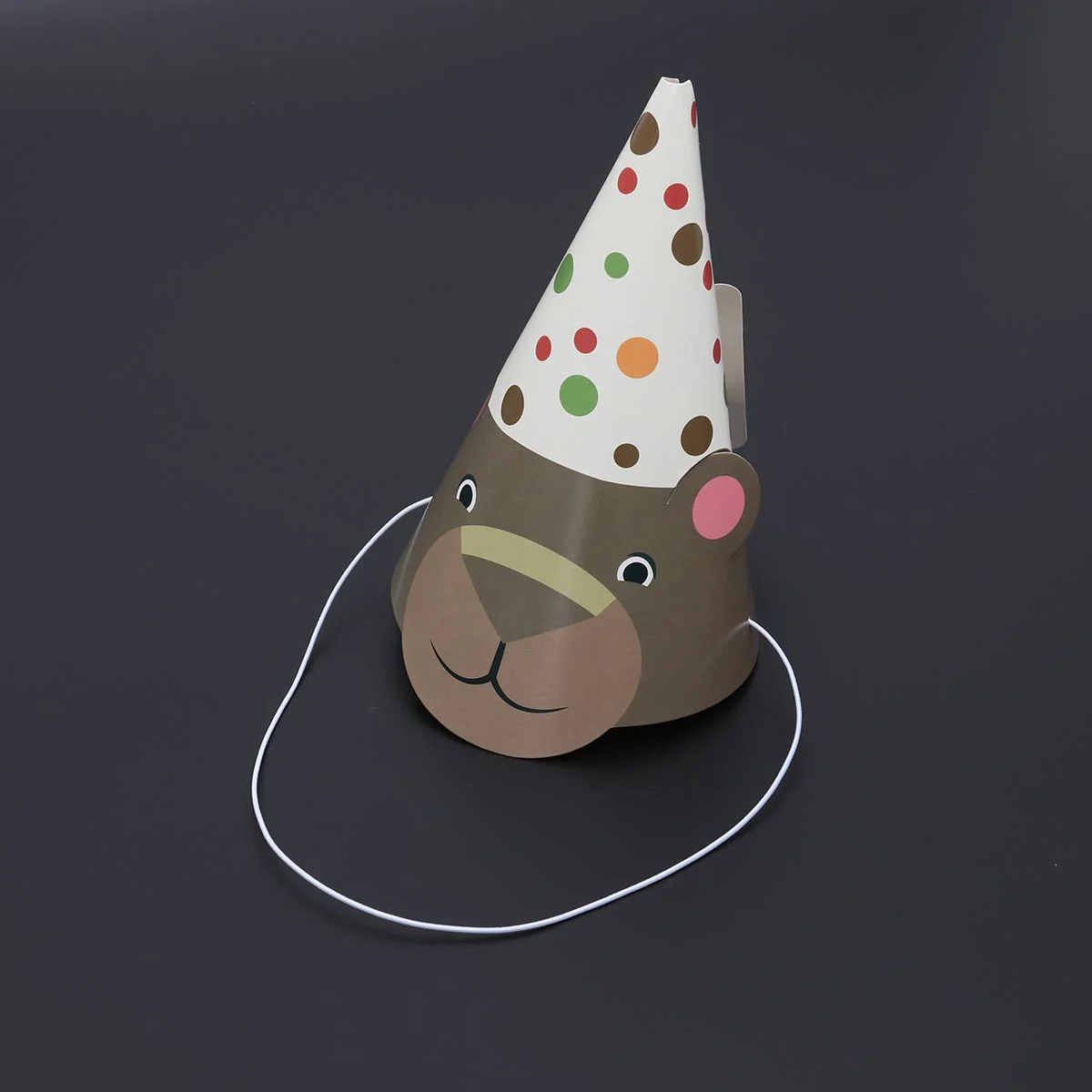 

4pcs Children Animal Paper Cone Birthay Party Hat Animal Hairdress Decoration (Deer Bear Squirrel)