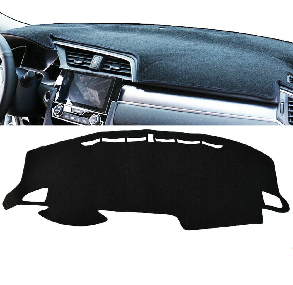 

For Honda Civic 2016-2018 Dashmat Dashboard Cover Console Dash Board Panel Heat Proof Mat Front Anti-Sun Shade Pad Carpet Strip