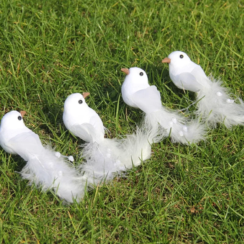 1 шт. белое Искусственное перо птица свадебное украшение для сцены товары дома на