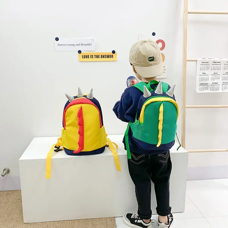 Cartoon Dinosaur Children Schoolbags 2022 New Spring Autumn Anti Loss Rope Girl Boy Cute Large Backpacks In Kindergarten Mochila