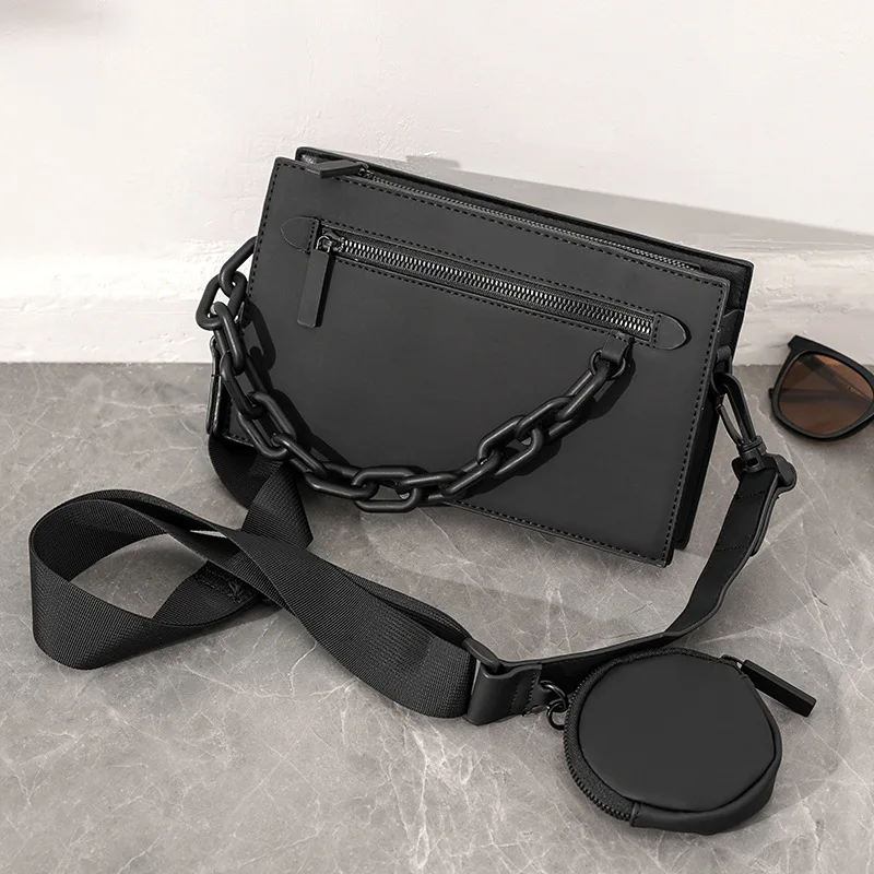 

Маленькая квадратная наплечная сумка-мессенджер через плечо, женская модная мужская сумка с цепочкой, дизайнерская сумка через плечо 2