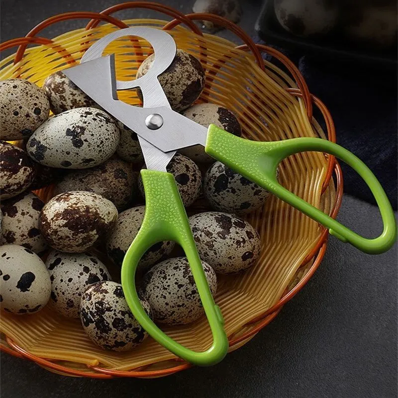 

1PCS Stainless Steel Quail Egg Cutter Scissors Pigeon Bird Quail Egg Cutter Opener Cracker Kitchen Clipper Tool