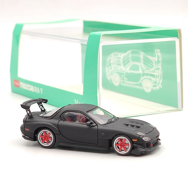 1:64 мастер RX-7 FD3S Amemiya Jurassic/Sub-черные модели автомобилей литые игрушки коллекция