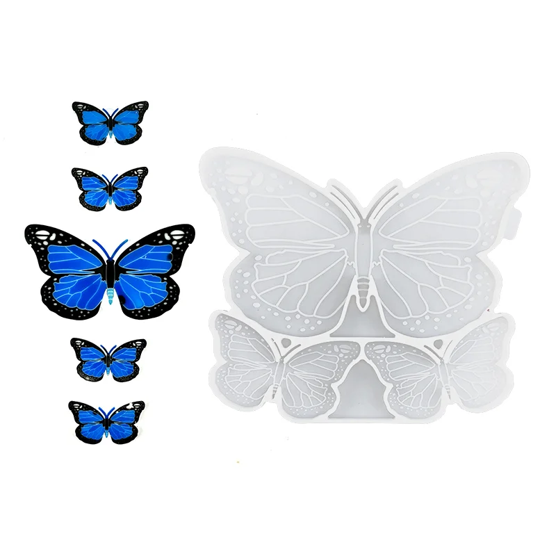 

1Pc Funny Apron Muscle Man Butterfly Epoxy Mould Resin Mould Crystal Butterfly Silicone Necklace Mould Baking Accessories