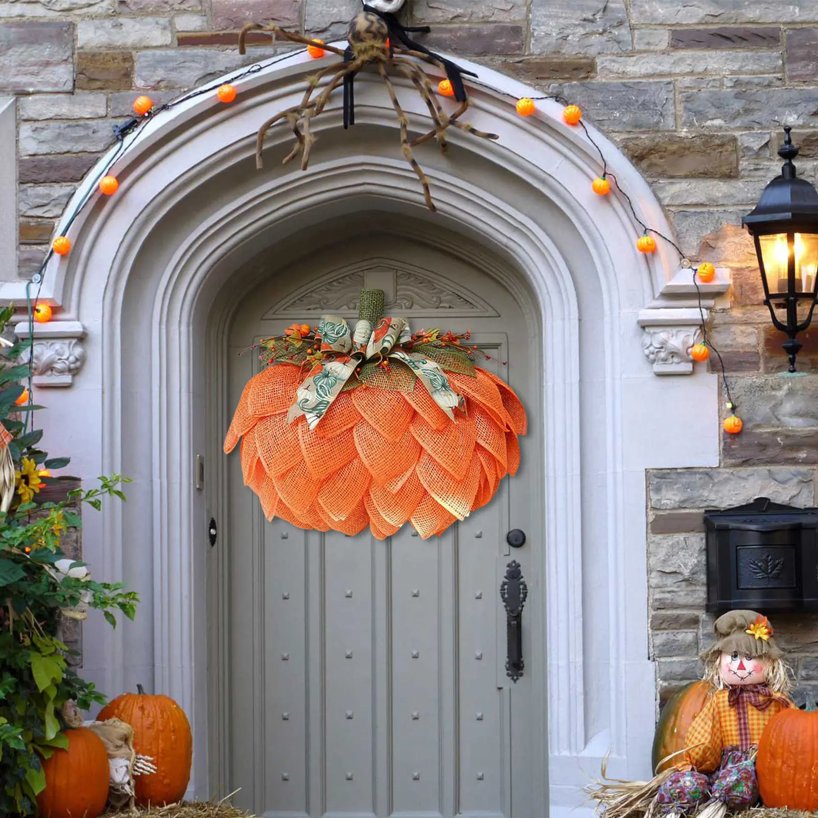 

Room Decor Pumpkin Hanging Artificial Pumpkin Wreath Front Door Decor Welcome Sign Farmhouse Home Yard Decor For Four Seasons