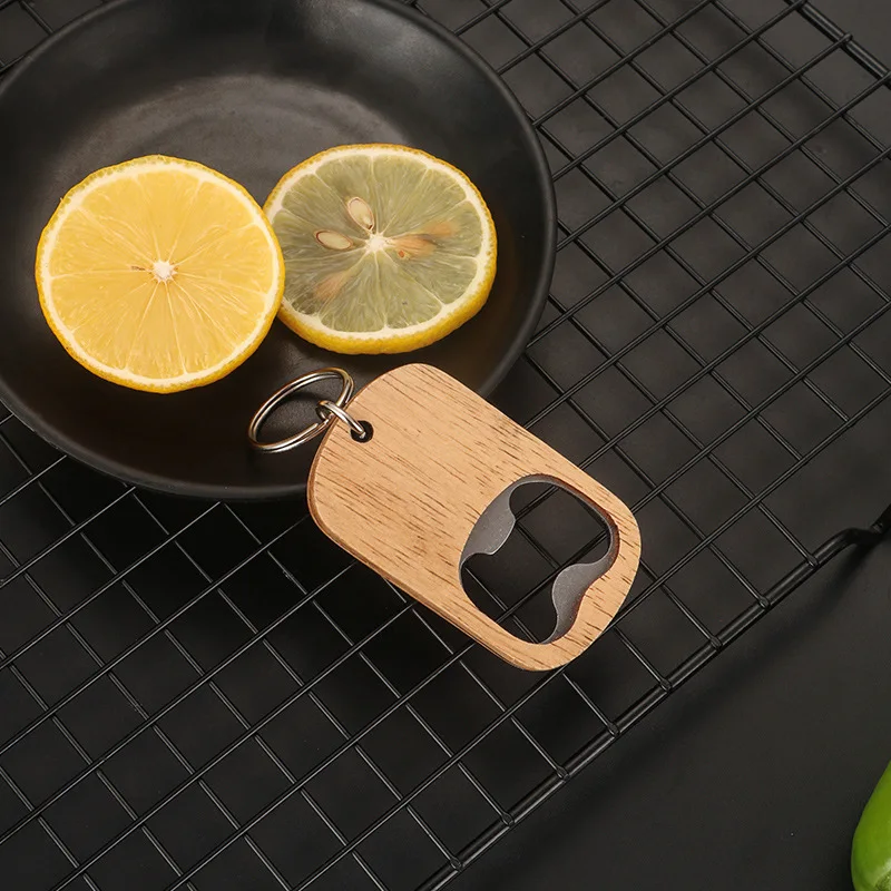 Новинка открывалка для бутылок деревянная сделай сам с кольцом ключей ручка