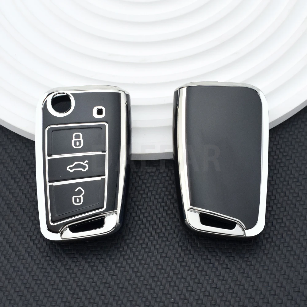 

Чехол для ключа VW Golf 7 GTI POLO Touran Tiguan Skoda Octavia Rapid Kodiaq Fabia Seat Ibiza Leon Ateca Arona T-Cross T-Roc