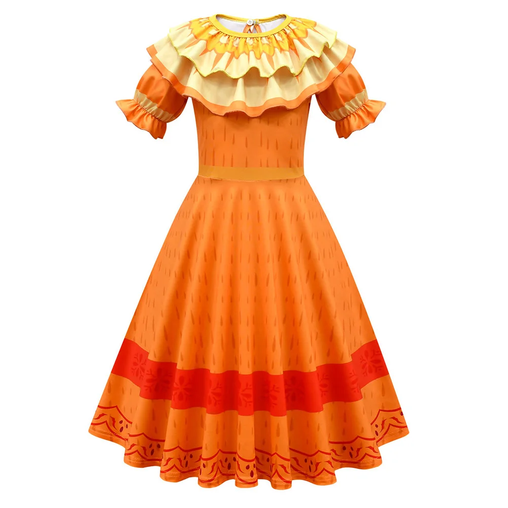 

Kids Girls Mirabel Cosplay Dress Halloween Carnival Suit