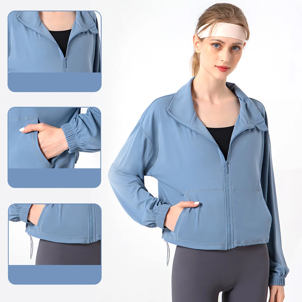 Hoodie With Zipper Coat Women's Autumn Winter Jacket Long Sleeve Fashion Clothing Running Sports Yoga Warm Breathable Loose