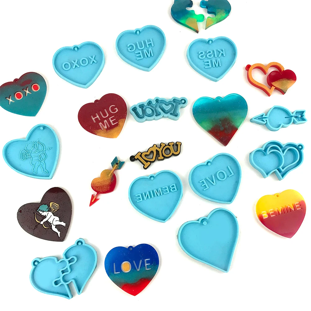 

Love/Heart Silicone Molds DIY Epoxy Resin Heart Mould Aromatherapy Wax Molds Clays Plaster Craft Casting Valentine's Day present