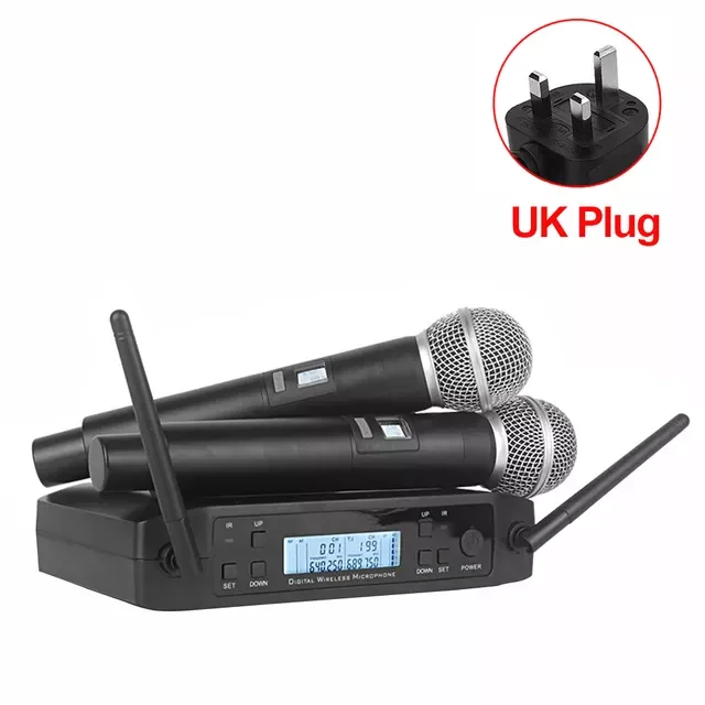 

NEW IN Microphone For SHURE UHF 600-635MHz Professional Handheld Mic for Karaoke Church Show Meeting Studio Recording GLXD4