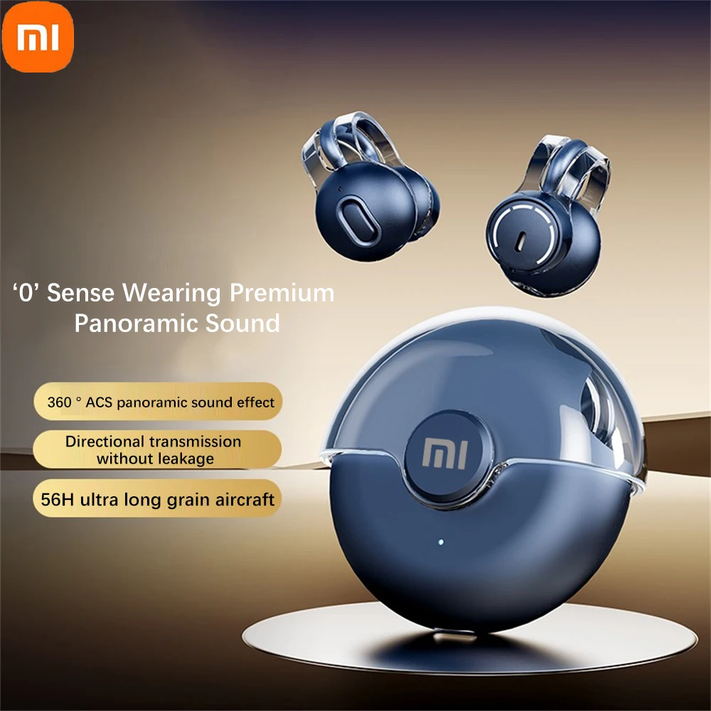 

Xiaomi MIJIA Wireless Bluetooth5.3 Earphones Open Ear Bone Conduction Earring Headphones Sports Earbuds TWS Earclip Headset Mic