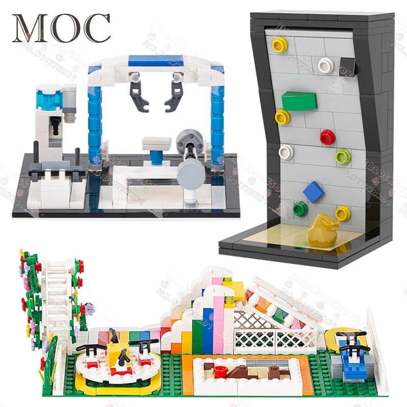 Конструктор уличный MOC Детский конструктор сделай сам для скалолазания стены