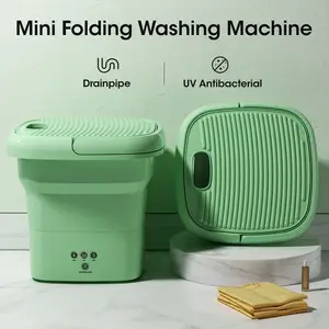 2.5L Capacity Portable Mini Washing Machine Automatic Dormitory Travel  Underwear Smart Socks Washing Machine With/Without Ozone