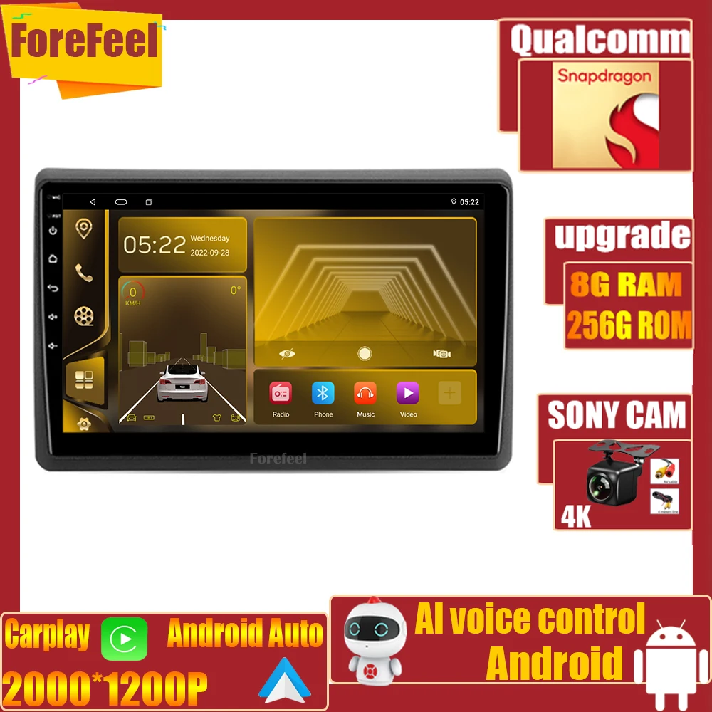 

Qualcomm Android For Renault Master 2010-2019 For Nissan NV400 2010-2020 For Opel Movano 2 2010 -2019 Car Multimedia Navigation