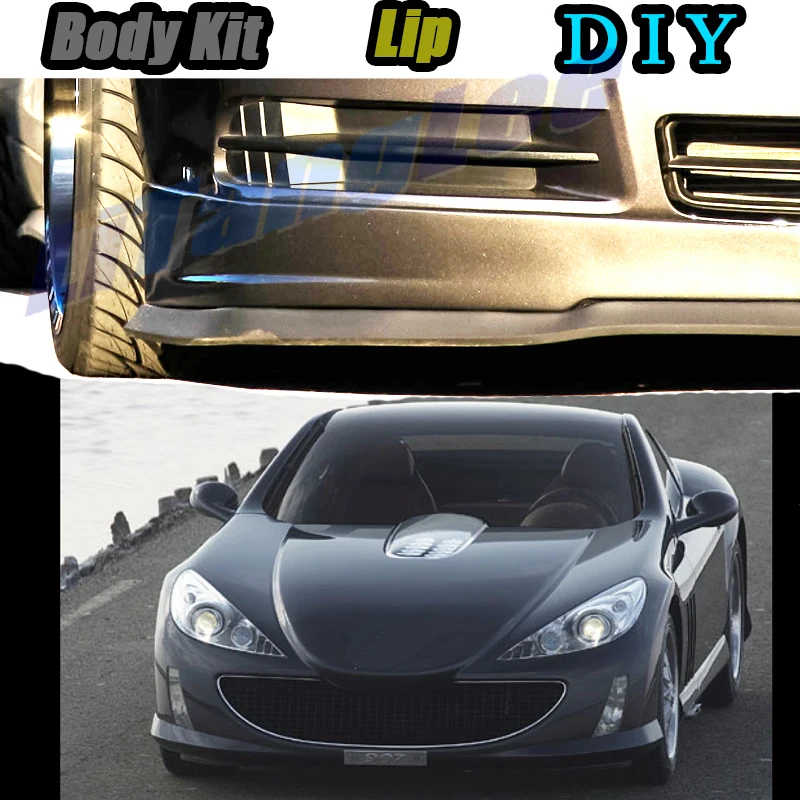 

Car Bumper Lip Front Spoiler Skirt Deflector For Peugeot 907 008 Tune Car Modified Body Kit VIP Hella Flush Lips