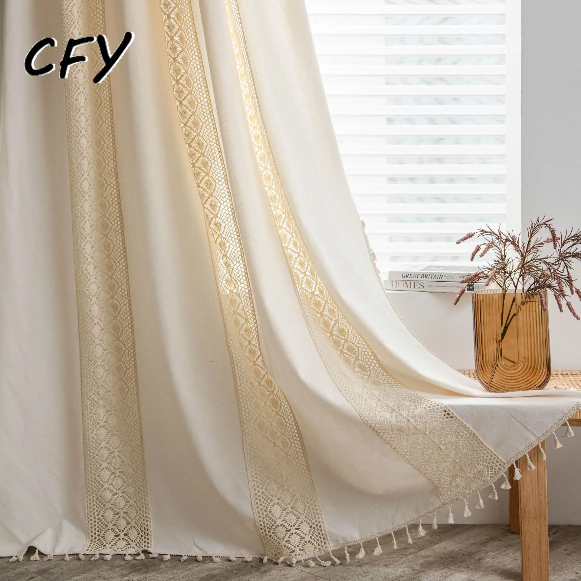 

Занавески Блэкаут из хлопка и льна в американском ретро-стиле