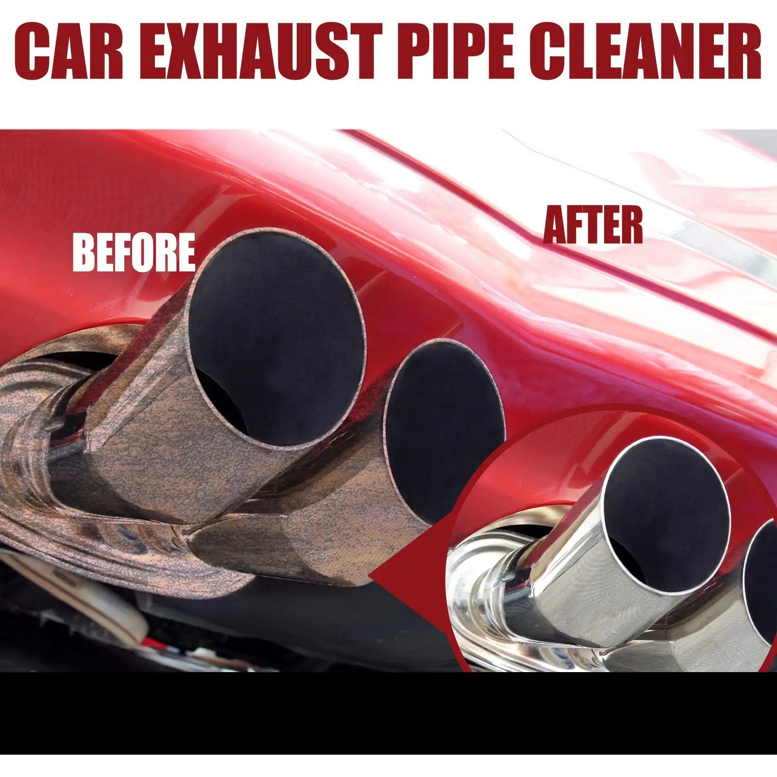 

60ml Car Care Cleaning Easy to Use Multipurpose Polish Restorer Protectant Practical Durable Car Exhaust Pipe Cleaner
