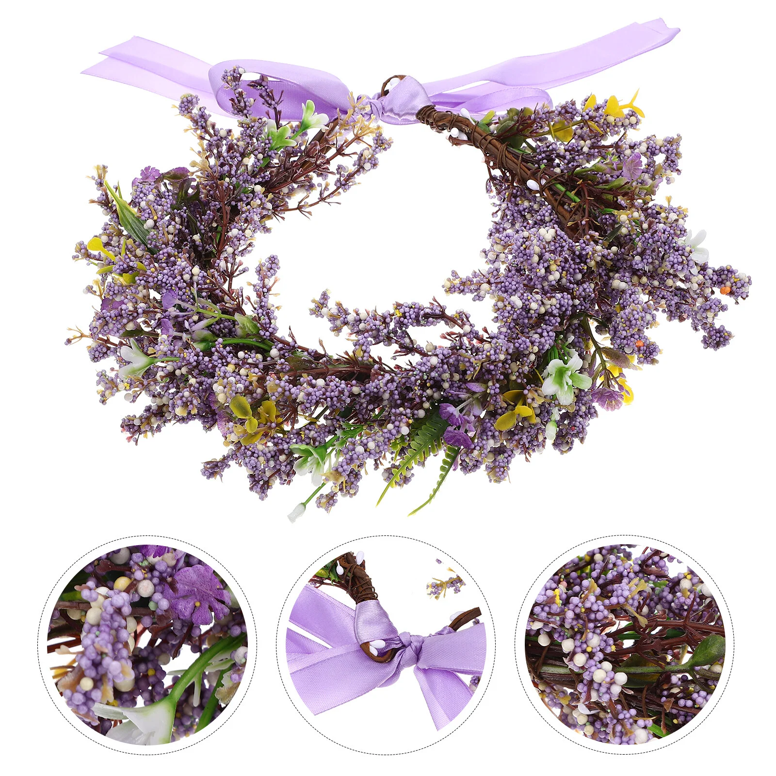 

Flower Vine Hair Decor Female Headband Headbands Kids Mosaic Simulation Wreath Faux Cloth Bridal Bride Wedding Props