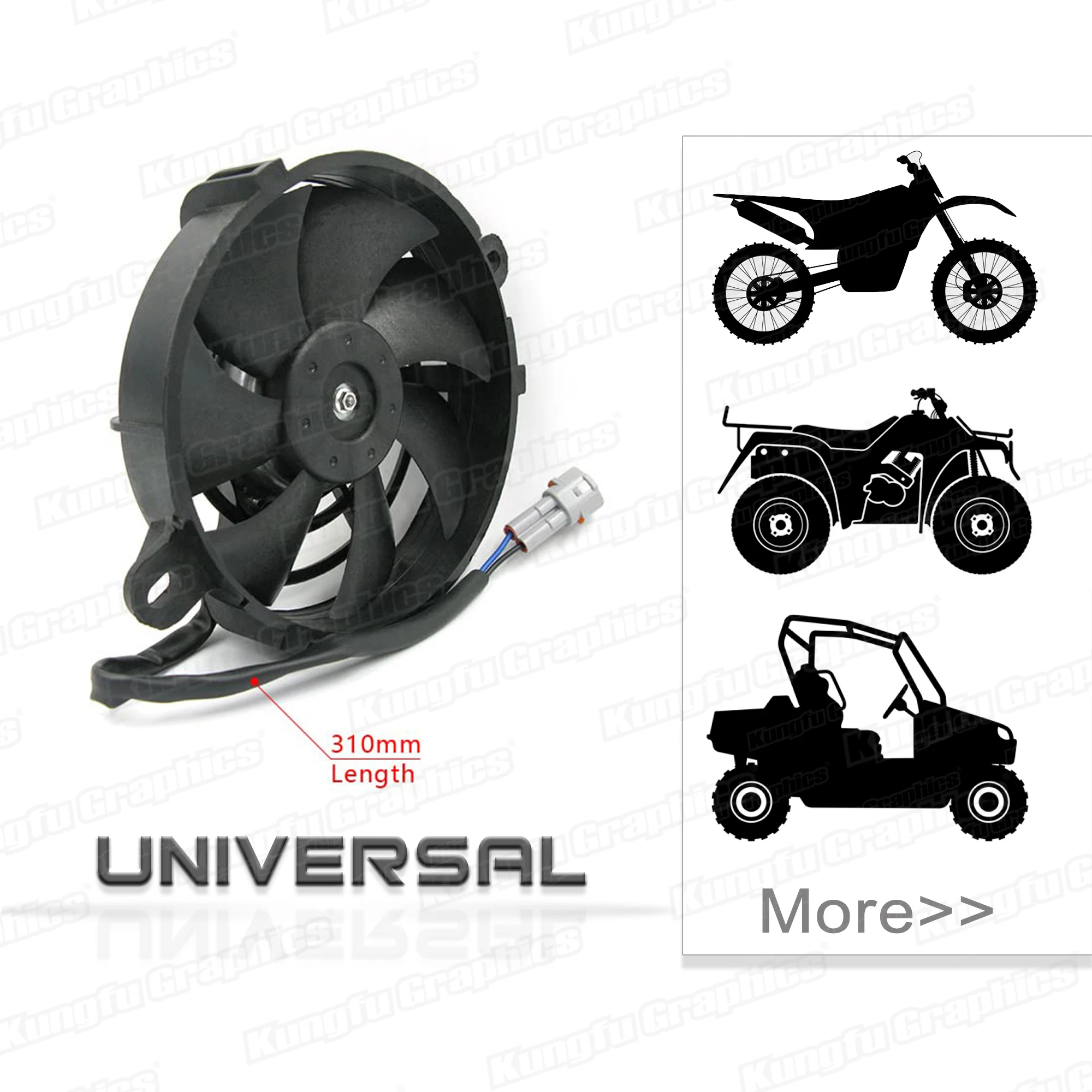 Вентилятор охлаждения JY Racing универсальный радиатор 4 дюйма 12 В С 7 лезвиями