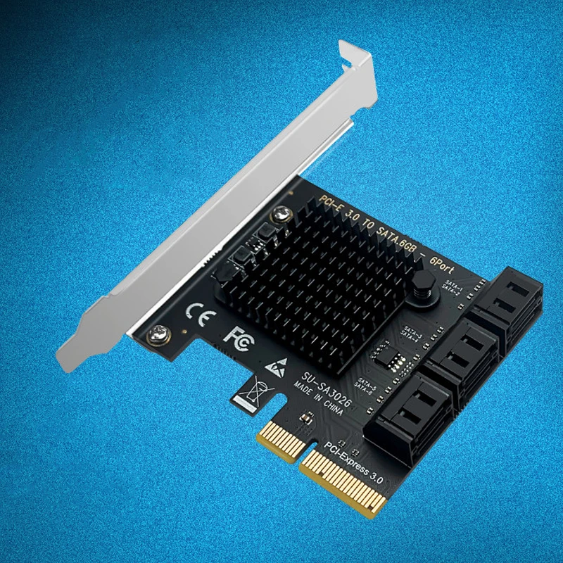 

Chi a Mining 6 портов SATA 6 Гбит/с к PCI Express контроллерная карта PCIe к SATA 3 III адаптер PCI-E Райзер Плата расширения для ПК