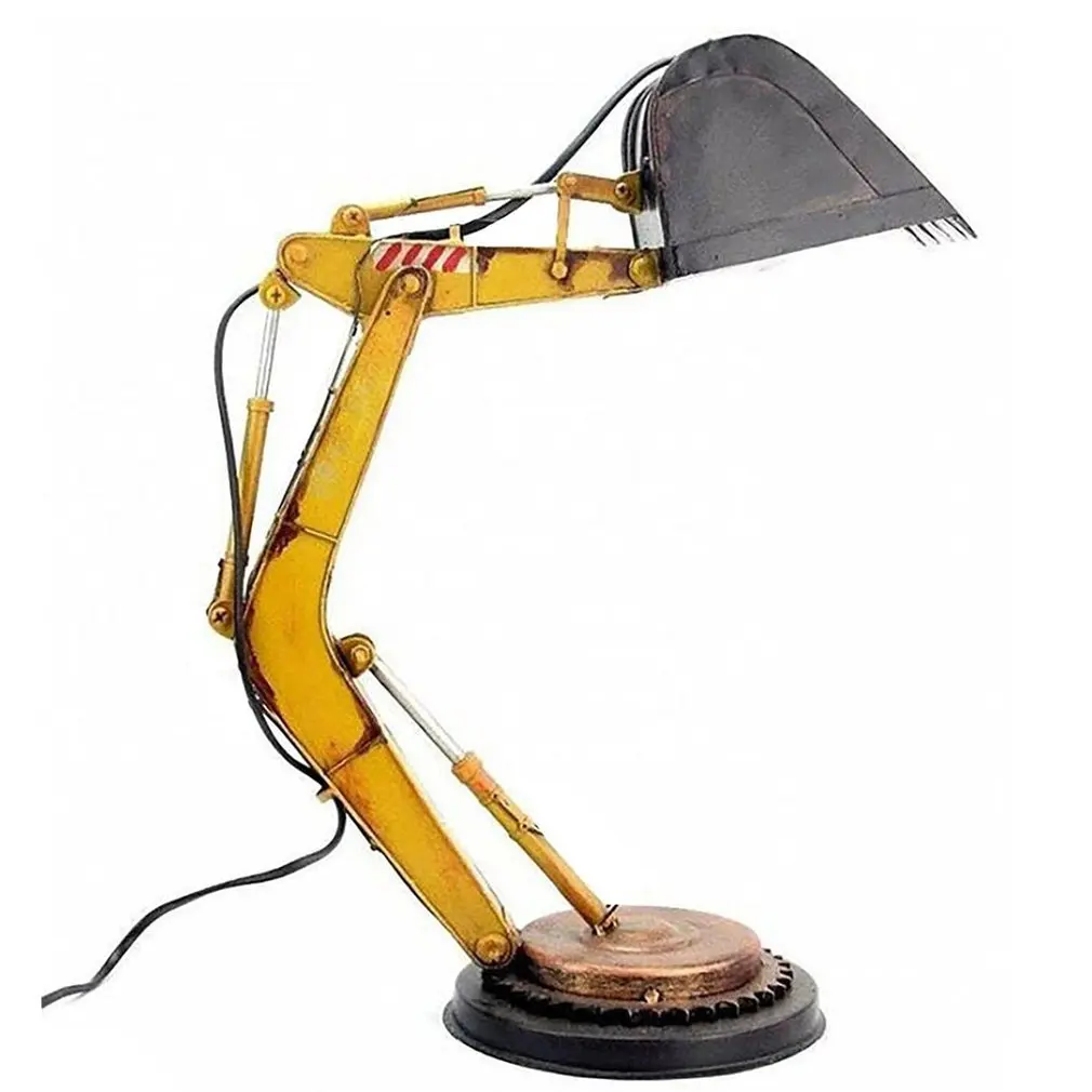 

New Retro Excavator Night Light Crafts Small Ornaments Light Room Decoration Small Lights Home Decoration