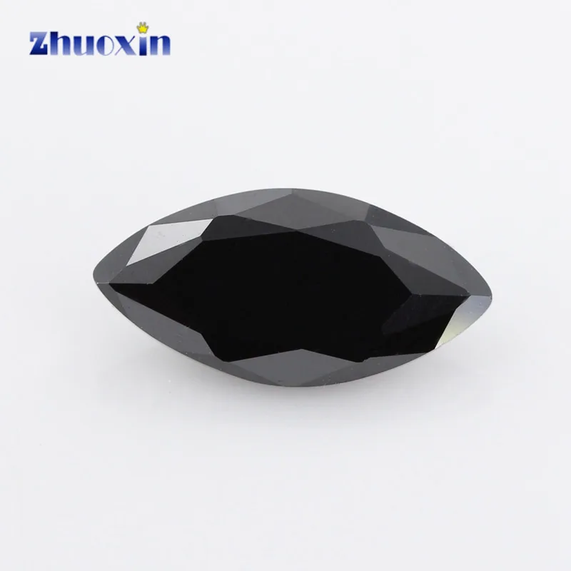 

1.5x3-10x20mm Marquise Shape 5A Black CZ Stone Synthetic Gems Cubic Zirconia Beads For Jewelry