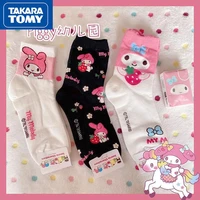 takara tomy spring and summer thin section girl cotton hello kitty cartoon cute socks students sweet moisture wicking socks