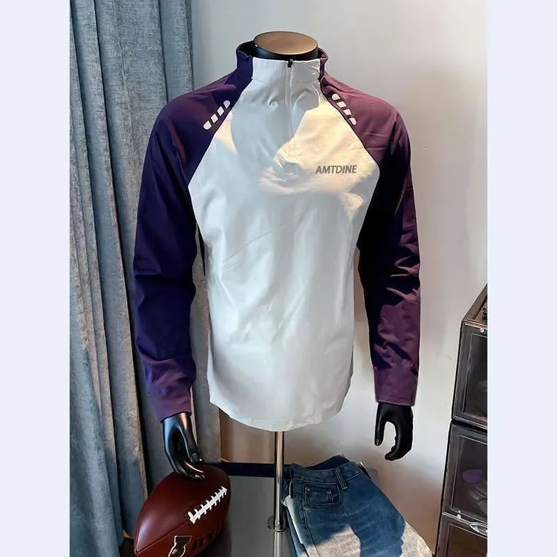 Fuor Seasons панк-стиль фитнес-футболки с рукавами реглан и длинными мужские