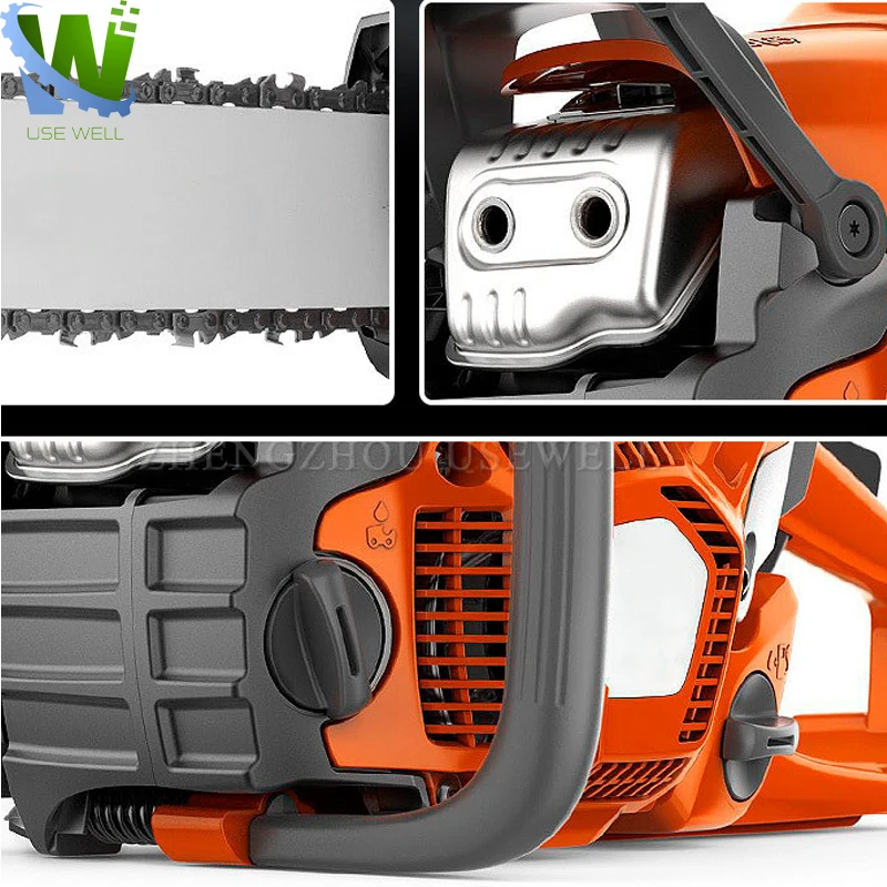 Мини-электропила портативная бензопила 4-тактная ручная бензиновая