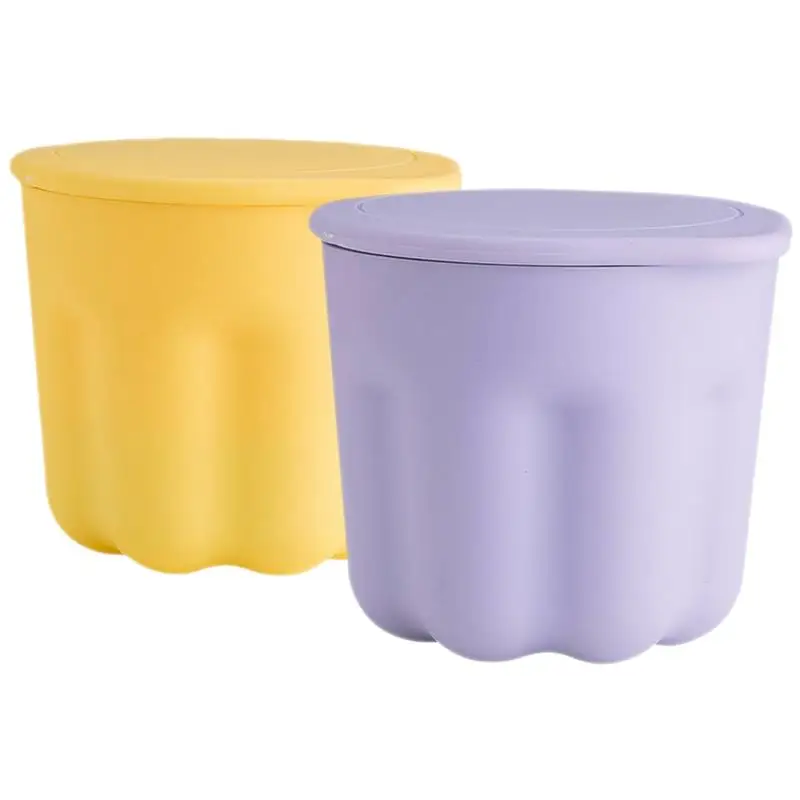 

2 Sets Makeup Brush Cleansing Bowl Silicone Cosmetics Brush Cleaning Box Brush Cleaner
